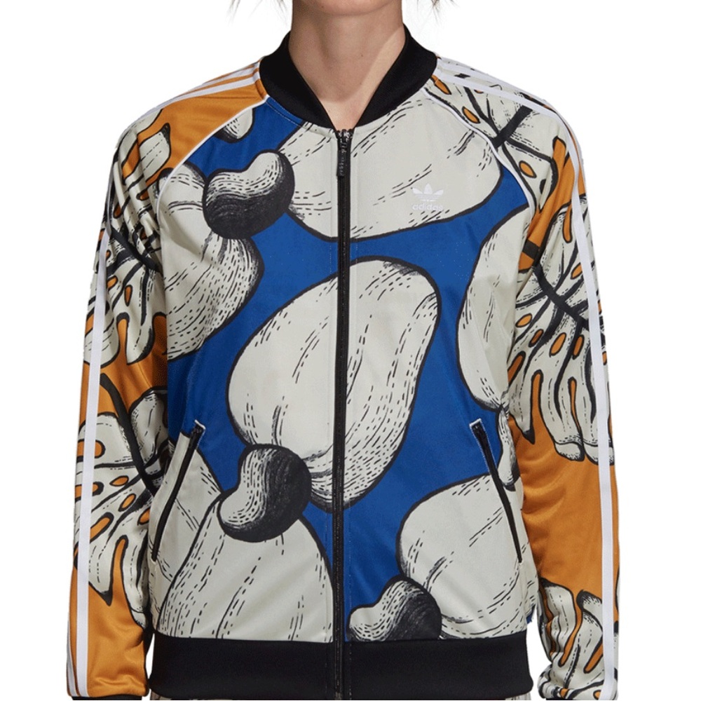 Adidas Original Superstar Multicolor Monstera Women’s Track Top Sz small